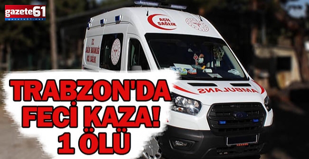 Trabzon'da feci kaza! 2 yaşındaki çocuk hayatını kaybetti