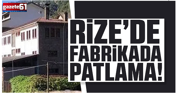 Rize'de çay fabrikasının buhar kazanı patladı