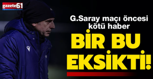 Trabzonspor'da kötü haberler peş peşe...