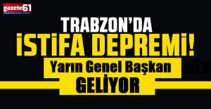 Trabzon'da istifa...