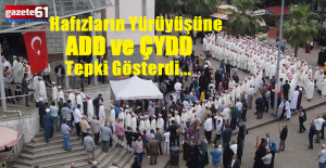 Trabzon'da icazet töreni öncesi yürüyüşe tepki...