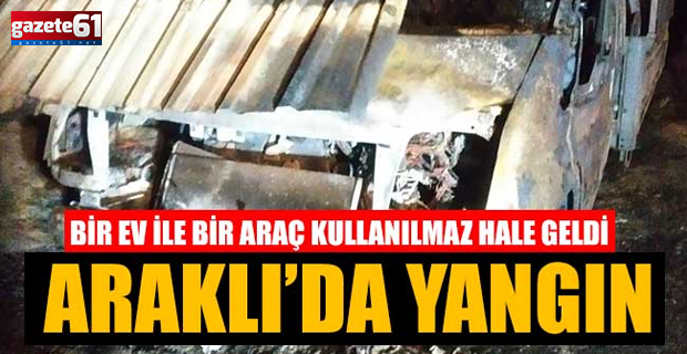 Araklı’da yangın