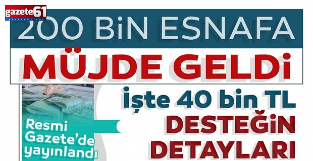  Esnafa ciro desteğinin detayları belli oldu!