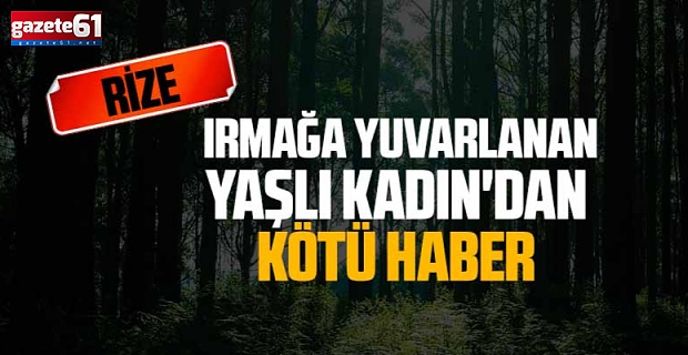 Irmağa yuvarlanan yaşlı kadından kötü haber
