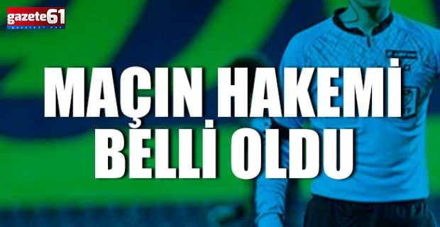 Maçın Hakemi Belli Oldu
