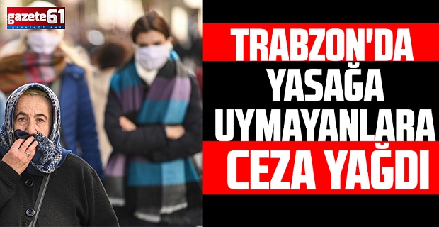 Trabzon'da kısıtlamaya uymayanlara ceza kesildi