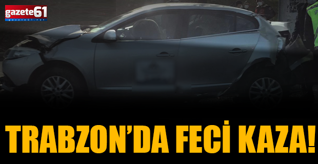 Trabzon'da kaza! Yol trafiğe kapandı!