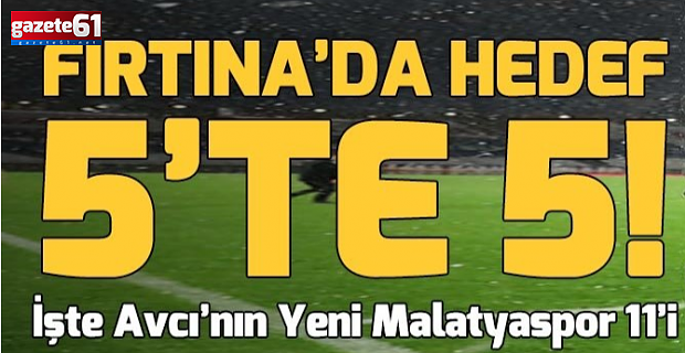 Trabzonspor'da hedef 5'te 5!