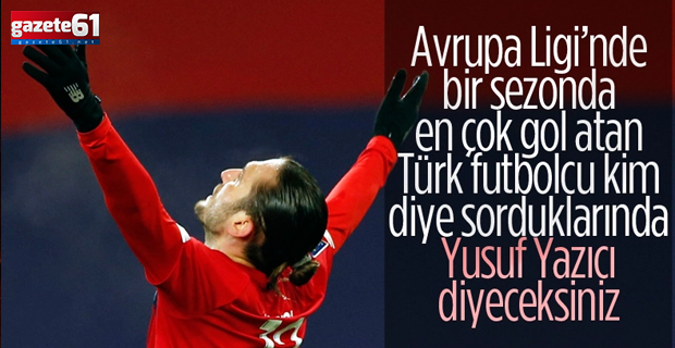 Yusuf Yazıcı Avrupa Ligi'nde bir sezonda en çok gol atan Türk oldu