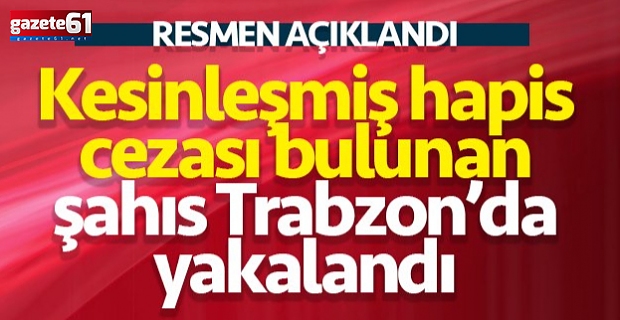Trabzon'da 8 yıl yedi, polisten kaçamadı