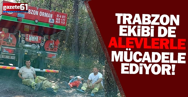 Trabzon ekibi de alevlerle mücadele ediyor! 