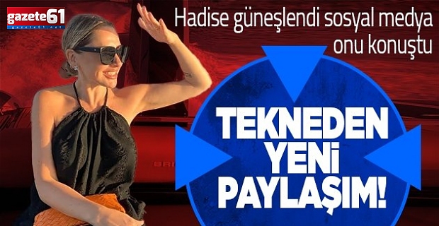 Hadise derin dekoltesiyle teknede poz verdi!