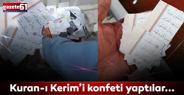 Ordu'da skandal yaşandı! Taraftarlar Kuran-ı Kerim'i konfeti yaptı...
