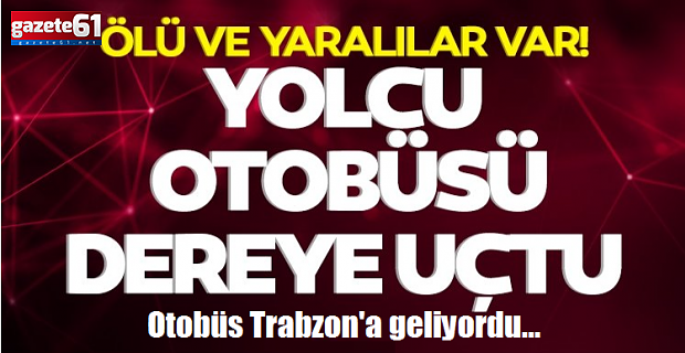 Yolcu otobüsü kaza yaptı!Trabzon'a geliyordu...