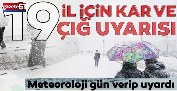 11 ile turuncu, 8 ile sarı kodlu uyarı