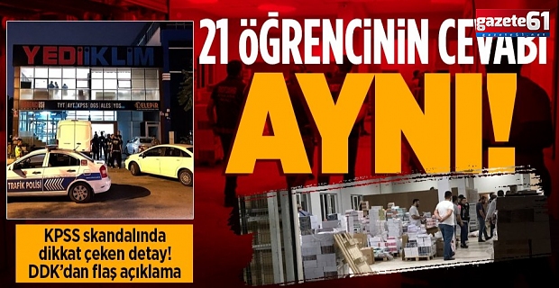 21 öğrencinin cevap kağıtları aynıymış!