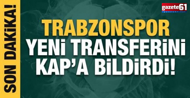 Trabzonspor Montasser Lahtimi transferini KAP'a bildirdi