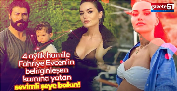 4 aylık hamile Fahriye Evcen ev hali ile mest etti!