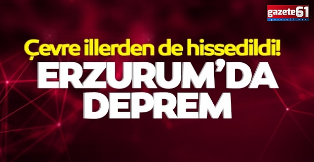 Erzurum'da 4.9 büyüklüğünde deprem 