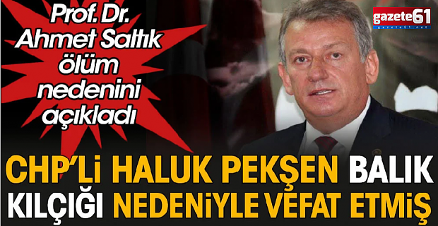 Prof. Dr. Saltık, Haluk Pekşen'in ölüm nedenini açıkladı