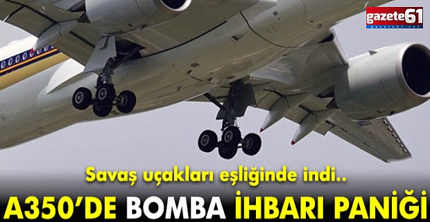 Yolcu uçağında bomba paniği