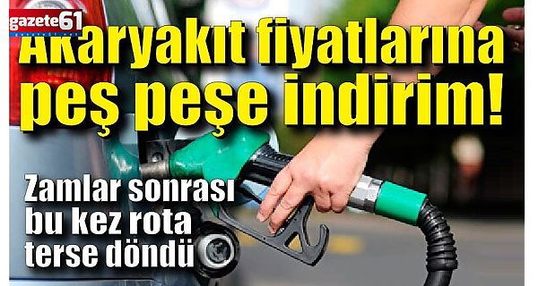 Benzine 3 günde 2 indirim 1 zam. Deponuzu yarın doldurun 