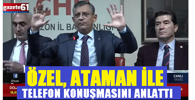 Özgür Özel’den Atilla Ataman’a yanıt!
