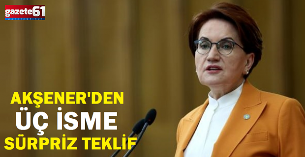 MERAL AKŞENER'İN ÜÇ VEKİL ADAYI