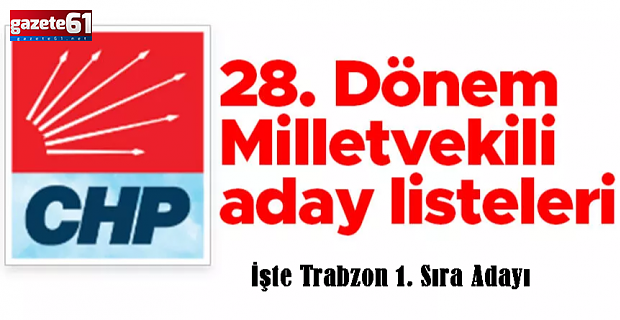 Trabzon CHP Milletvekili aday listesindeki isimler açıklandı…
