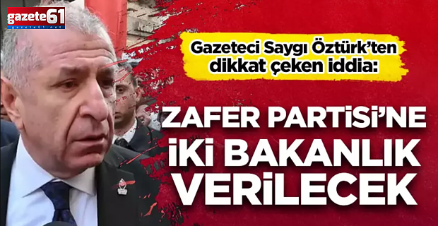 Zafer Partisi'ne verilen bakanlıkları açıkladı