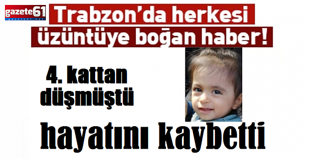 Trabzon’da 4. kattan düşen çocuk hayatını kaybetti