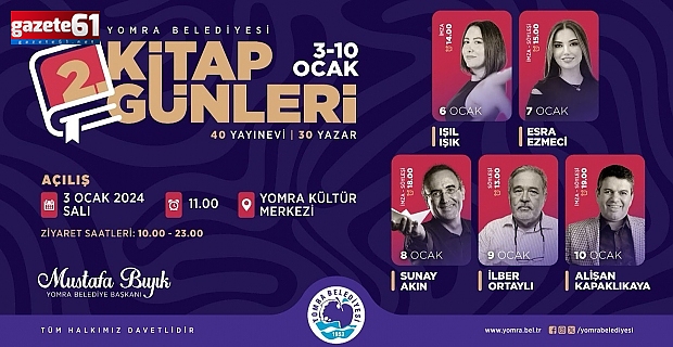 ÜNLÜ YAZARLAR YOMRA’YA GELİYOR 