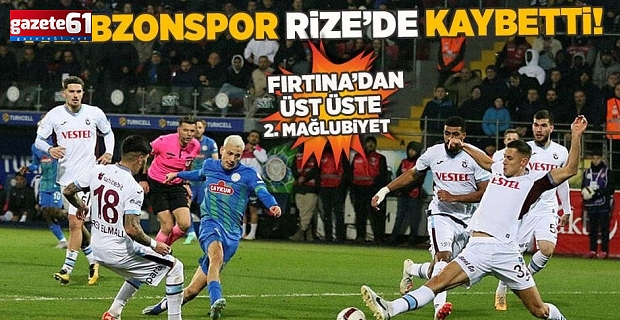 Karadeniz derbisini kazanan Rize oldu