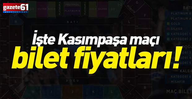 Trabzonspor - Kasımpaşa maçının bilet fiyatları açıklandı