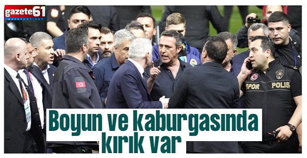 Boynu ve kaburgasında kırık var