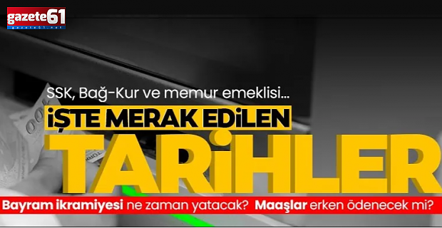 SSK, Bağ-Kur 3000 TL bayram ikramiyesi ne zaman yatacak?