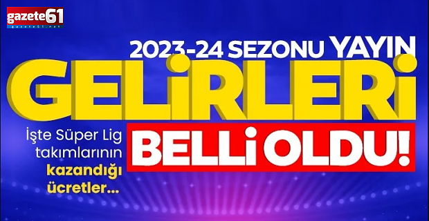 Yayın gelirleri belli oldu!
