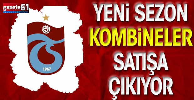 Trabzonspor'da kombineler satışa çıkıyor!