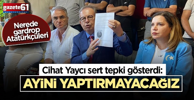 Ayini yaptırmayacağız! Nerede gardrop Atatürkçüleri