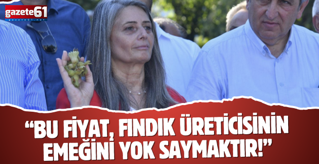 CHP TRABZON MİLLETVEKİLİ SUİÇMEZ; “BU FİYAT, FINDIK ÜRETİCİSİNİN EMEĞİNİ YOK SAYMAKTIR!”
