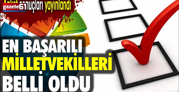 En başarılı milletvekilleri belli oldu. Anket sonuçları yayınlandı