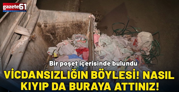 Bir poşet içerisinde bulundu: Nasıl kıyıp da buraya attınız!