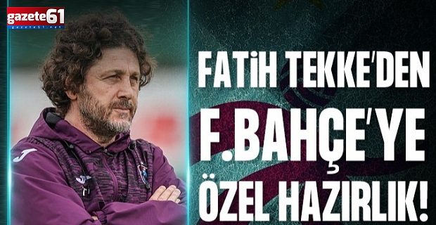 Fatih Tekke Fenerbahçe galibiyeti için planını belirledi!