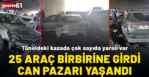 Trabzon'da trafik felç! 25 araç kazaya karıştı