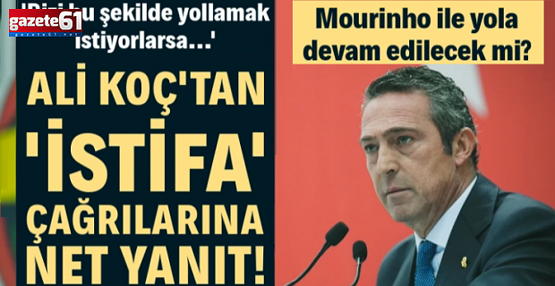 Başkan Koç, istifa ve kongre çağrıları sonrası sessizliğini bozuyor