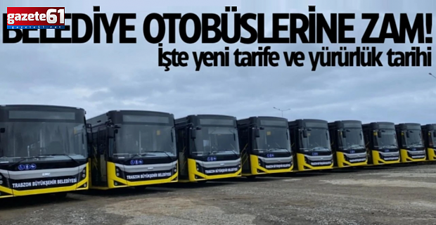 Otobüslere Zam Geldi