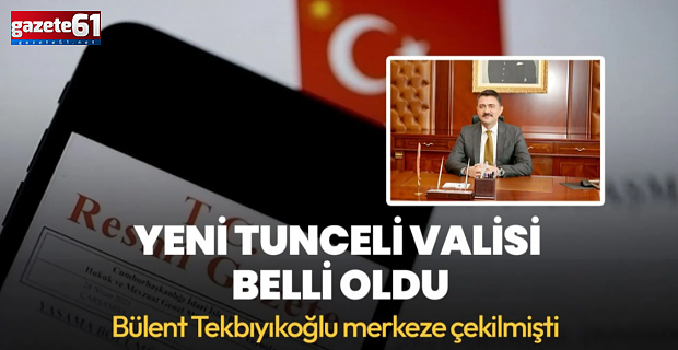 Tunceli Valiliği'ne Şefik Aygöl atandı