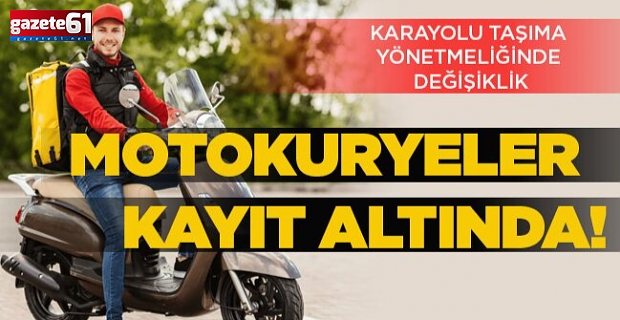 Motokuryeler kayıt altına alınıyor