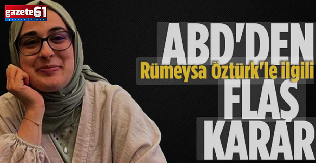 Rümeysa Öztürk serbest bırakıldı