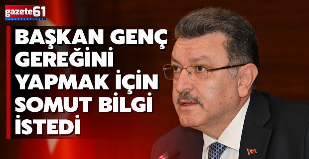 Trabzon'da Başkan Genç: Bir Allah'ın kulu alamaz...